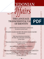 The Language: Transcedental Value of Identity