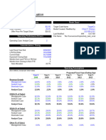 Operating Assumptions