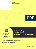 IFSO Class 9 2023 Question Paper