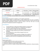 ENGLISH Syllabus