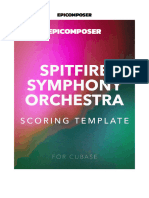 USER GUIDE Spitfire Symphony Orchestra Template For Cubase