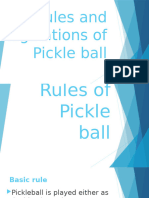 Rules and Regulations of Pickle Ball