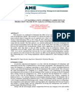 Effect of Raw Material Costs and Direct Labor Costs On Production Volume of Pt. Sarana Central Bajatama TBK