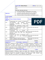 PHY1008 - Modern Physics Syllabus