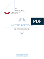 Writing Portfolio: B1+ Intermediate Level