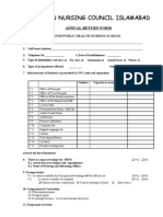 Pakistan Nursing Council Islamabad: Annual Return Form