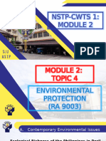 NSTP CWTS 1 - Module 2 - Topic 4 Environmental Protection