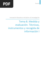 Tema 8. Medida y Evaluación. Técnicas Instrumentos y Recogida de Información I