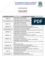 Locais de Prova - 1a FASE