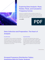 Exploring Data Analysis Mean Median Mode and Cumulative Frequency Curves