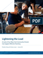 Lightening The Load: A Look at Four Ways That Community Schools Can Support Effective Teaching