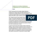 Cosmovision de Los Pueblos Indigenas Originarios Campesinos de Los Andes de Bolivia