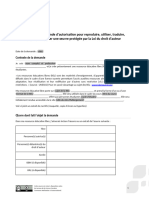 Formulaire Autorisation Utilisation fabriqueREL