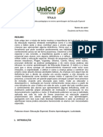 TCC A Ludicidade Como Prática Pedagógica No Ensino Aprendizagem Da Educação Especial