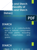 Lesson 9 Cereals and Starch Dishes Quality of Cereals