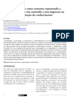 O Documento Como Contexto: Repensando A Materialidade de Um Conteúdo e Seus Impactos Na Organização Do Conhecimento