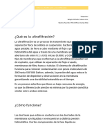 Informe Ultrafiltración y Microfiltración