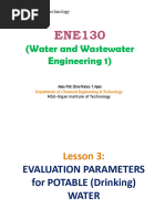 Lesson 3 - Evaluation Parameters For Potable Water