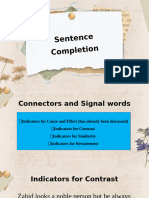 Sentence Completion Unit 3 PEV 112 - 2