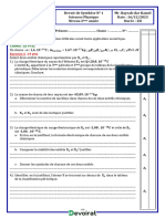 Devoir de Synthèse N°1 - Sciences Physiques - 2ème Sciences (2023-2024) MR Bayrak Dar Kamel