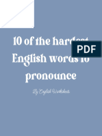 10 of The Hardest English Words To Pronounce PDF