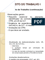 Aula 10 - Contrato de Trabalho. Continuação