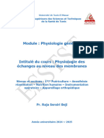 Physiologie Membranaire (24 25)