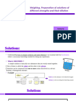 Prep and Dilution of Solutions