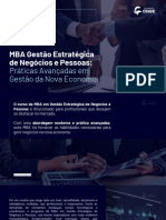 Ementa - MBA Gestão Estratégica de Negócios e Pessoas Práticas Avançadas em Gestão Da Nova Economia