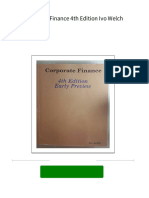 (Ebooks PDF) Download Corporate Finance 4th Edition Ivo Welch Full Chapters