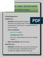 Sorting and Searching Algorithms Notes