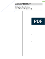 Level 2 Assignement-Biological Classification