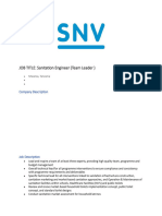 SNV Vacancy Aug