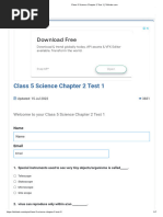 Class 5 Science Chapter 2 Test 1