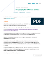 Africa - World Geography For UPSC IAS Notes UPSC Notes LotusArise