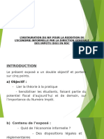 Instauration Du NIF Pour La Reddition de L'économie en RDC