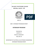 Kerala Govt. Polytechnic Collage Westhill, Calicut - : Internship Program