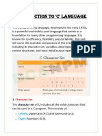 2 - Introduction To 'C' Language