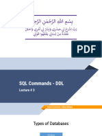 Lecture 03 - SQL Commands - DDL