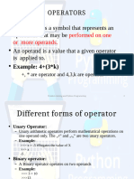 Lecture99 - 30272 - Operators in Python 1