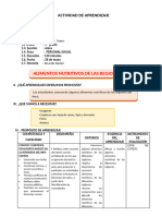 D3 A1 Sesion Ps. Alimentos Nutritivos de Las Regiones Del Perú