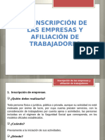 Iii. Inscripción de Las Empresas y Afiliación de Trabajadores