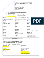 Gerunds and Infinitives