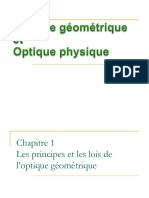 Cours - Optique Géométrique - Chapitre 1 - Les Principes Et Les Lois de L'optique Géométrique