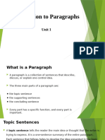 Chapter 1 - Introduction To Paragraphs