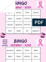 Bingo Outubro Rosa Modelo 1 Person