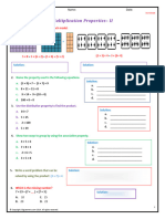 Multiplication Properties - II