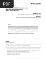 Minería y Vulnerabilidad de Los Territorios Rurales en Los Andes Ecuatorianos