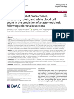 Role of The Triad of Procalcitonin, C-Reactive Protein, and White Blood Cell Count in The Prediction of Anastomotic Leak Following Colorectal Resections