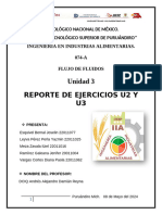 Reporte de Ejercicios U2 y U3 Flujo de Fluidos